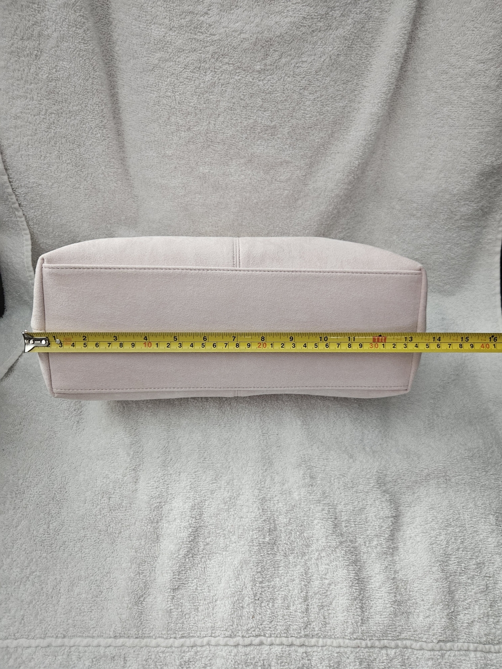 A New Day Suede Kiss Lock Clutch Bag Light Pink Blush Evening Purse NWT - Picture 8 of 11